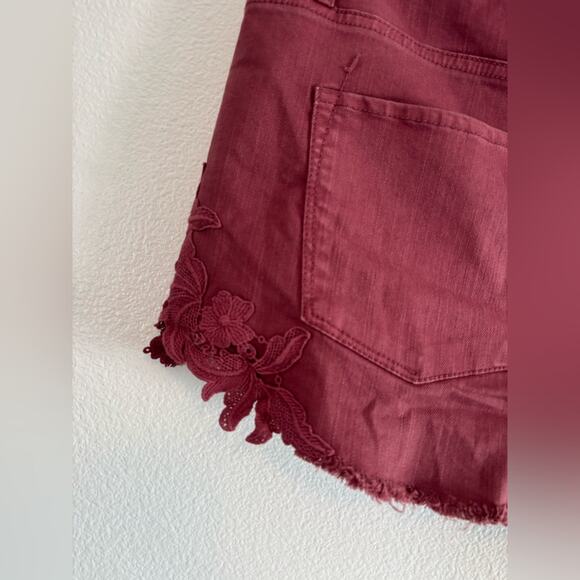 Mossimo Women's 12 Colorful Mauve High Rise Denim Cut Off Shorts Baddie Rocker - Picture 6 of 10